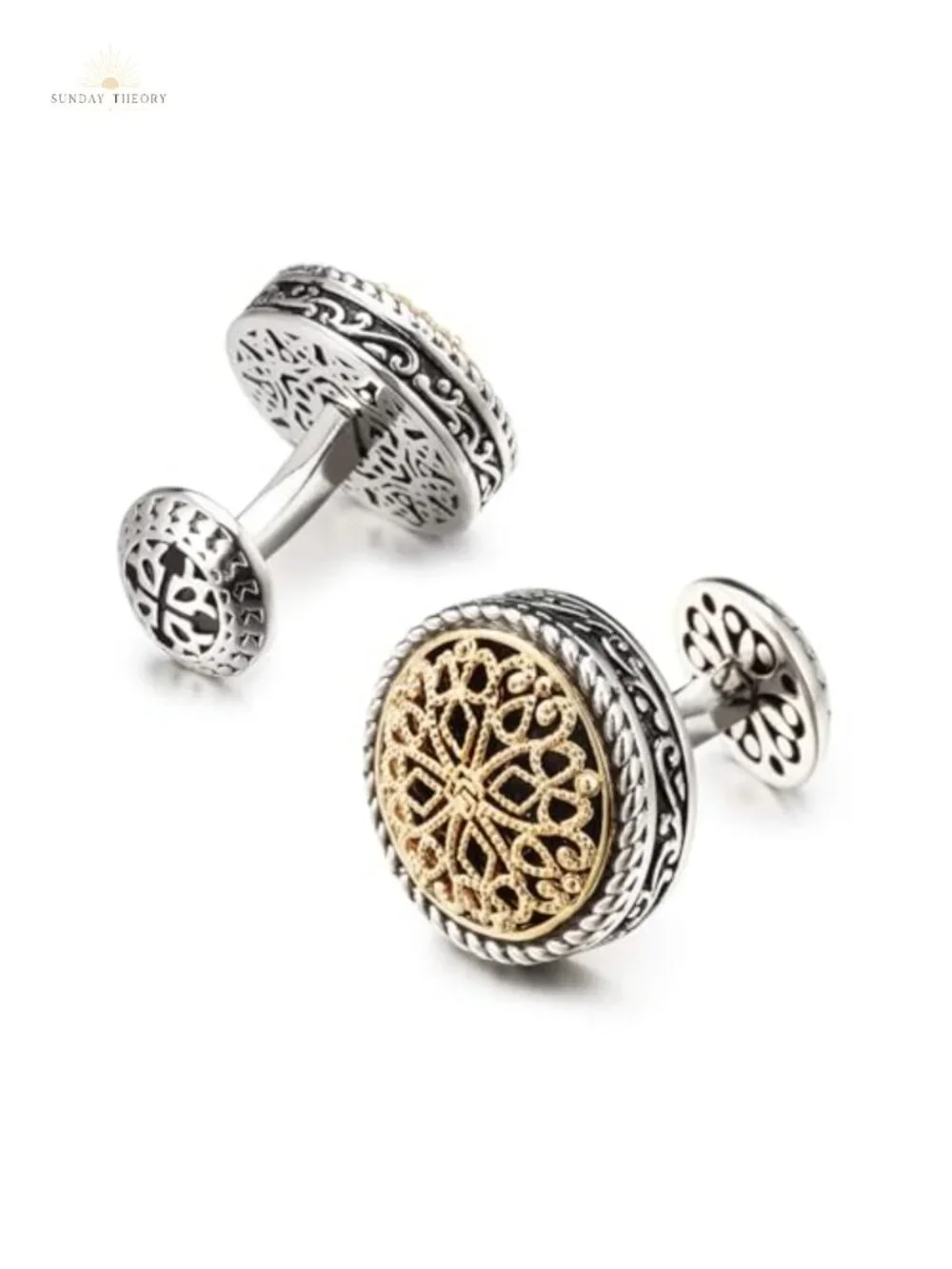 18K Gold Plated Men's Cuff Links with Wooden Gift Box – Wedding, Business, Gift